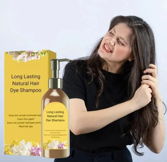 Floral Natural Black Hair Color Shampoo – Ammonia Free