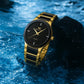 Luxury Matte Black Men's Watch – Sleek Minimalist Design
