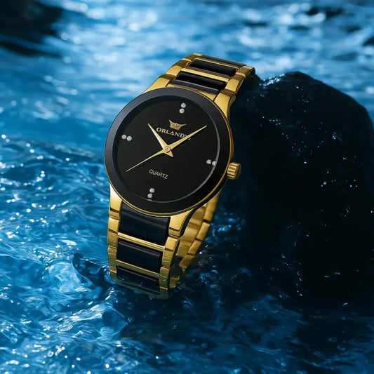 Luxury Matte Black Men's Watch – Sleek Minimalist Design