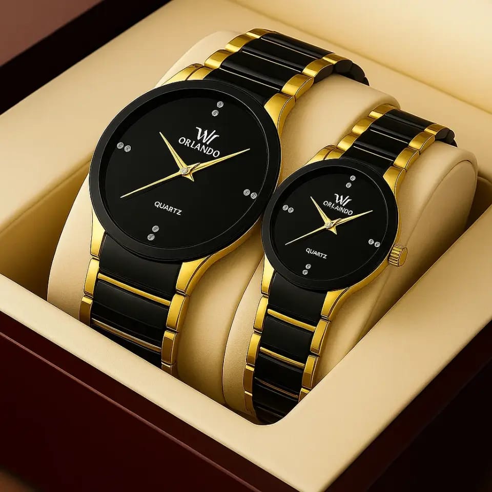 Luxury Matte Black Couple Watches - Perfect Gift for Pairs