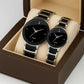 Luxury Matte Black Couple Watches - Perfect Gift for Pairs