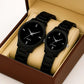 Luxury Matte Black Couple Watches - Perfect Gift for Pairs