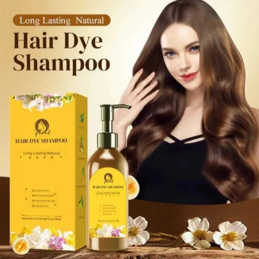 Floral Natural Black Hair Color Shampoo – Ammonia Free
